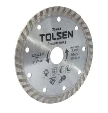 Круг відрізний Tolsen "ПРОФІ" алмазний Турбо 125?22.2х10 мм (76743)