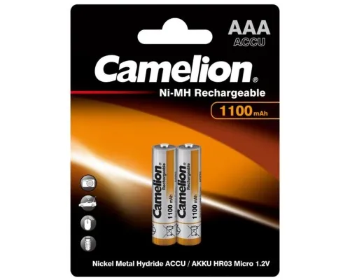 Аккумулятор Camelion AAA 1100mAh Ni-MH * 2 R03-2BL (NH-AAA1100BP2)