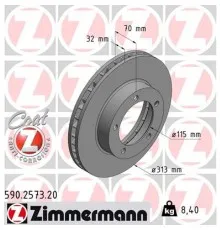 Тормозной диск ZIMMERMANN 590.2573.20