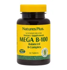 Витамин Natures Plus B-комплекс медленного высвобождения, MEGA В-100, Nature's Pl (NTP1430)