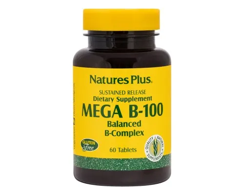 Витамин Natures Plus B-комплекс медленного высвобождения, MEGA В-100, Natures Pl (NTP1430)