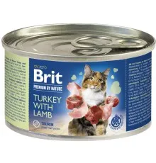 Паштет для кошек Brit Premium by Nature Cat с индейкой и ягненком 200 г (8595602545049)