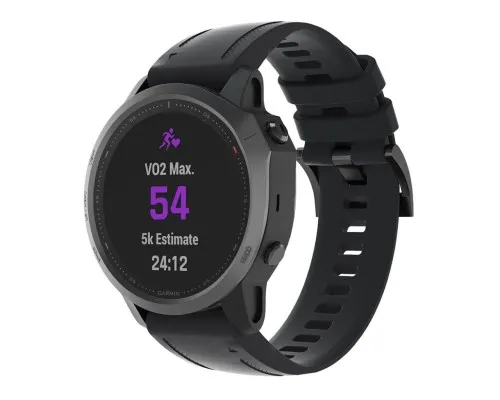 Ремінець до смарт-годинника Armorstandart Silicone 20mm для Garmin Fenix 5s/6s Black (ARM60799)