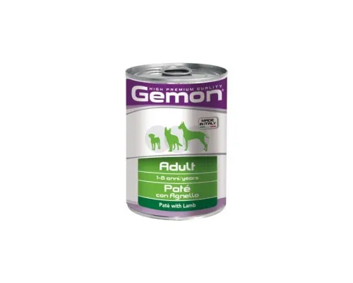 Консервы для собак Gemon Dog Wet Adult паштет с ягненком 400 г (8009470387811)