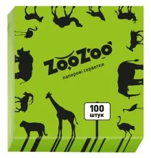 Салфетки косметические ZooZoo однослойные зеленые 24x23 см 100 шт. (4823019009330)
