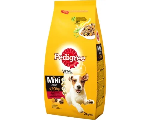 Сухий корм для собак Pedigree Adult Mini Яловичина та овочі 2 кг (5998749120927)