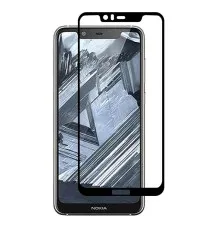 Стекло защитное PowerPlant Full screen Nokia 5.1 Plus, Black (GL606238)