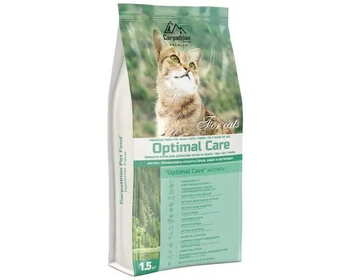 Сухий корм для кішок Carpathian Pet Food Optimal Care 1.5 кг (4820111140961)