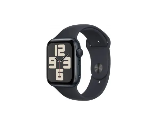 Смарт-годинник Apple Watch SE 2023 GPS 44mm Midnight Aluminium Case with Midnight Sport Band - M/L (MRE93QP/A)