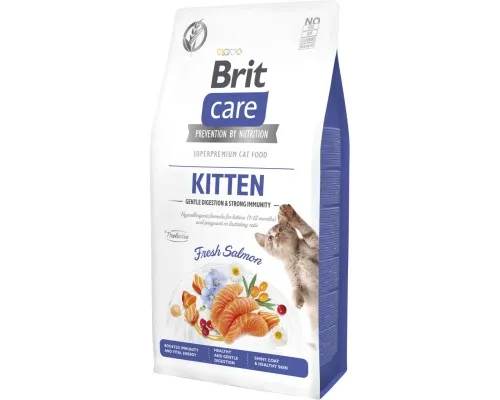 Сухий корм для кішок Brit Care Cat GF Kitten Gentle Digestion Strong Immunity з лососем 7 кг (8595602565054)