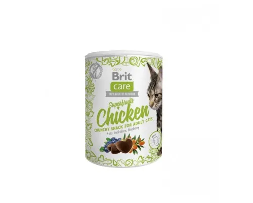 Лакомство для котов Brit Care Cat Snack Superfruits Chicken 100 г (8595602521432)