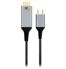 Кабель мультимедійний USB-C to HDMI 2.0m 8K 60Hz Cablexpert (A-CM-HDMIM8K-2M)