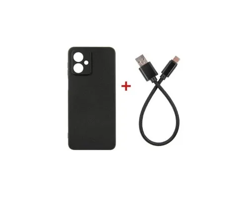 Чехол для мобильного телефона Dengos Kit for Motorola G54 case + glass DENGOS (Black) (DG-CC-01)