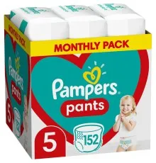 Підгузки Pampers трусики Pants Junior Розмір 5 (12-17 кг) 152 шт (8006540068601)