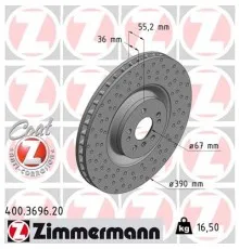 Гальмівний диск ZIMMERMANN 400.3696.20