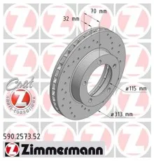 Тормозной диск ZIMMERMANN 590.2573.52