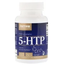 Амінокислота Jarrow Formulas 5-HTP (гідроксітріптофана), 100 мг, 60 вегетаріанських капсу (JRW-15043)