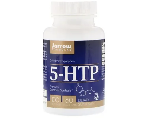 Амінокислота Jarrow Formulas 5-HTP (гідроксітріптофана), 100 мг, 60 вегетаріанських капсу (JRW-15043)
