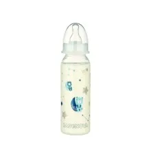 Бутылочка для кормления Baby-Nova Декор пластиковый для мальчика ночной 240 мл. (3960042)