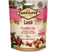 Ласощі для собак Carnilove Crunchy Snack з ягням, журавлиною та м'ясом 200 г (8595602527250)