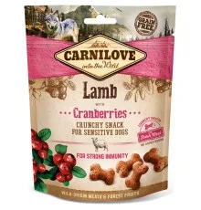 Лакомство для собак Carnilove Crunchy Snack с ягненком, клюквой и мясом 200 г (8595602527250)