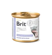 Консерви для котів Brit GF VetDiets Cat Gastrointestinal лосось та горох 200 г (8595602549856)