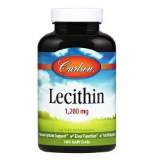 Аминокислота Carlson Лецитин, 1200 мг, Lecithin, 100 желатиновых капсул (CL8621)