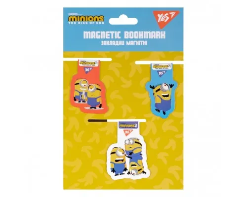 Закладки для книг Yes магнітні Minions, 3 шт (707831)