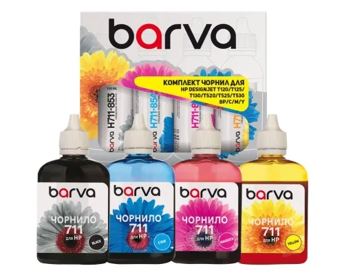 Чорнило Barva HP 711 SET 4x100 мл (H711-100-MP)