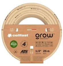 Поливочный шланг Cellfast GROW 1/2" 25 м, 4 слоя, до 27 Бар, -20…+60°C (13-501)