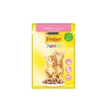Влажный корм для кошек Purina Friskies Junior кусочки в соусе с курицей 85 г (7613036962292)