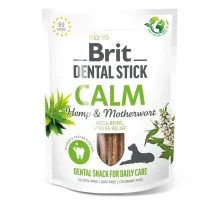 Ласощі для собак Brit Dental Stick Calm заспокійливі, конопля та пустирник 251 г (8595602564385)