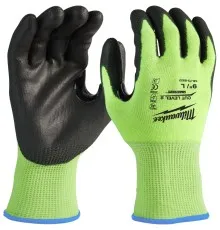 Защитные перчатки Milwaukee сигнальні з рівнем опору порізам 2, размер L/9 (4932479923)
