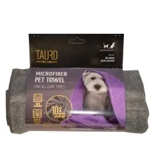 Рушник для тварин Tauro Pro Line з мікрофібри 60х90 см сірий (TPL63396)