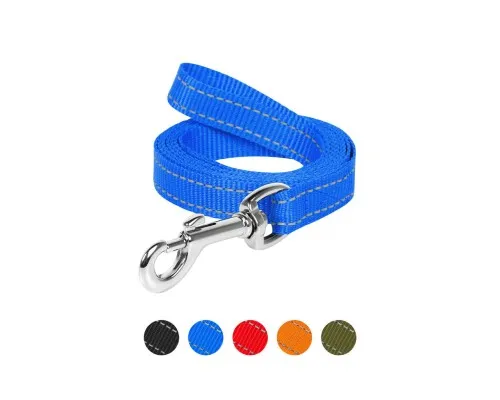 Повідок для собак Dog Extreme з нейлону Ш 25 мм Д 200 см блакитний (04682)