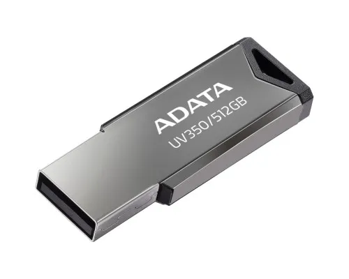 USB флеш накопичувач ADATA 512GB UV350 Metallic USB 3.2 (AUV350-512G-RBK)