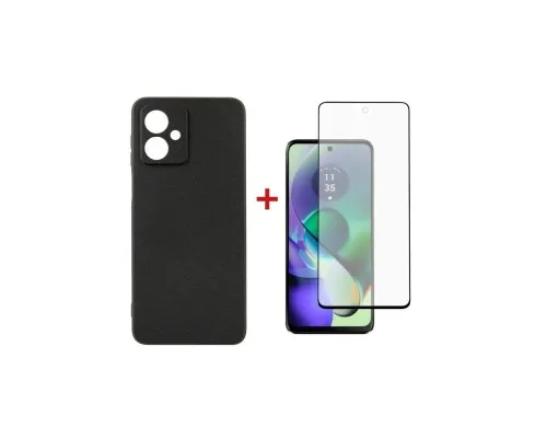 Чохол до мобільного телефона Dengos Kit for Motorola G54 case + glass (Black) (DG-KM-50)