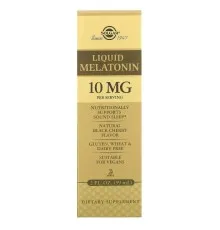 Аминокислота Solgar Мелатонин жидкий, 10 мг, вкус черешни, Liquid Melatonin, 59 мл (SOL-50380)