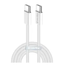 Дата кабель USB-C to USB-C 1.0m 60W 3.0А grey ColorWay (CW-CBPDCC061-GR)