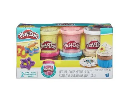 Набор для творчества Hasbro Play-Doh 6 баночек с конфетти (B3423)