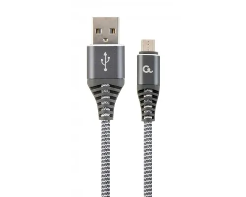 Дата кабель USB 2.0 Micro 5P to AM Cablexpert (CC-USB2B-AMmBM-2M-WB2)