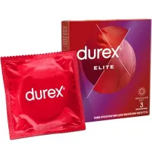 Презервативы Durex Elite с силиконовой смазкой (тонкие) 3 шт. (5010232954236)