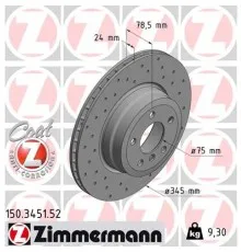 Гальмівний диск ZIMMERMANN 150.3451.52