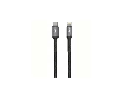 Дата кабель USB Type-C to Lightning 1.0m Black\Gray T-Phox (T-CL833)
