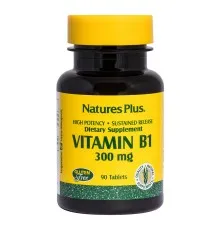 Витамин Natures Plus Витамин В1 (Тиамин), Nature's Plus, 300 мг, 90 Таблеток (NAP-01605)