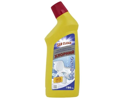 Засіб для чищення унітазу San Clean Хлорний 750 г (4820003543337)