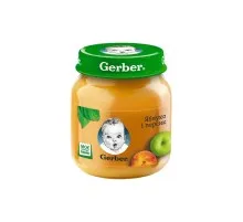 Детское пюре Gerber Яблоко и персик 130 г (7613033514890)