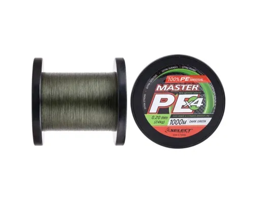 Шнур Select Master PE 1000m Dark Green 0.20mm 24kg (1870.15.91)