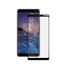 Стекло защитное PowerPlant Full screen Nokia 7 Plus, Black (GL605231)