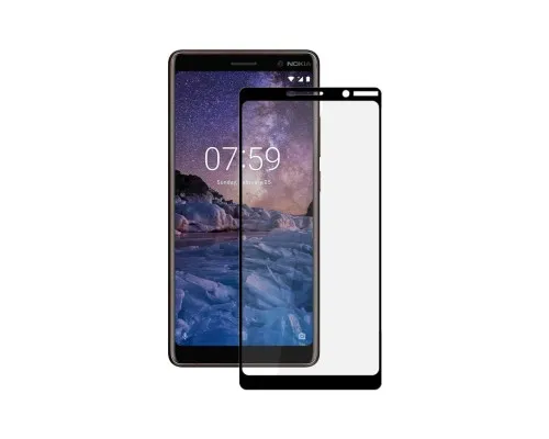 Скло захисне PowerPlant Full screen Nokia 7 Plus, Black (GL605231)